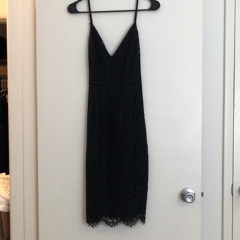 ASTR black midi dress - size small